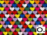 Multicolored Hearts on Black